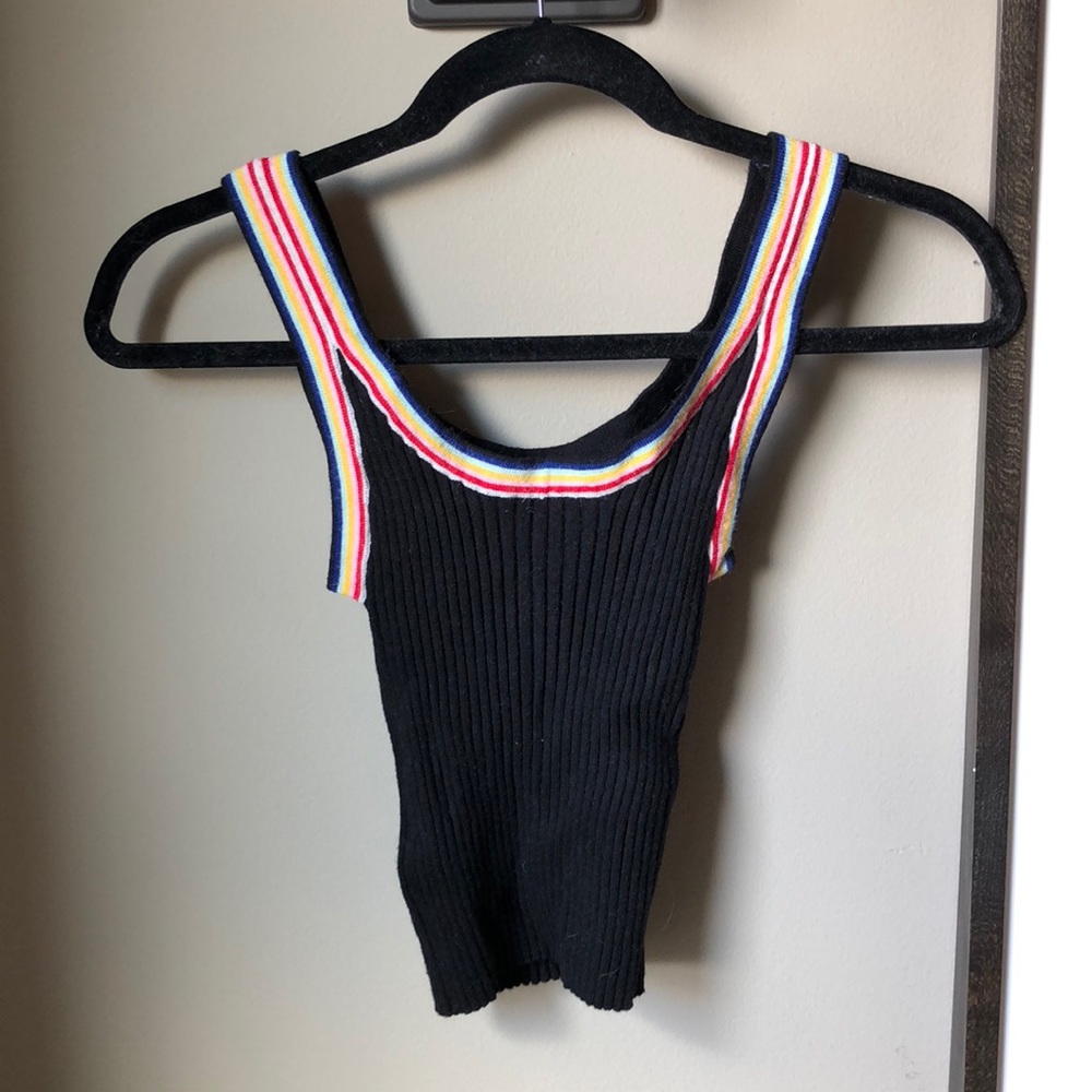 Forever 21 black with Rainbow lining Tank